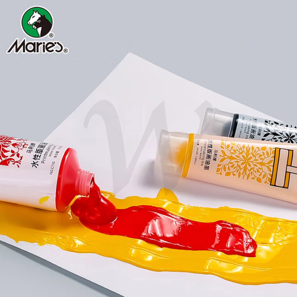 [WETAS] Marie’s C710 75ml Water-Based Printmaking Lino Ink For Lino Block Printing • Silk Screen • Creative Art Projects