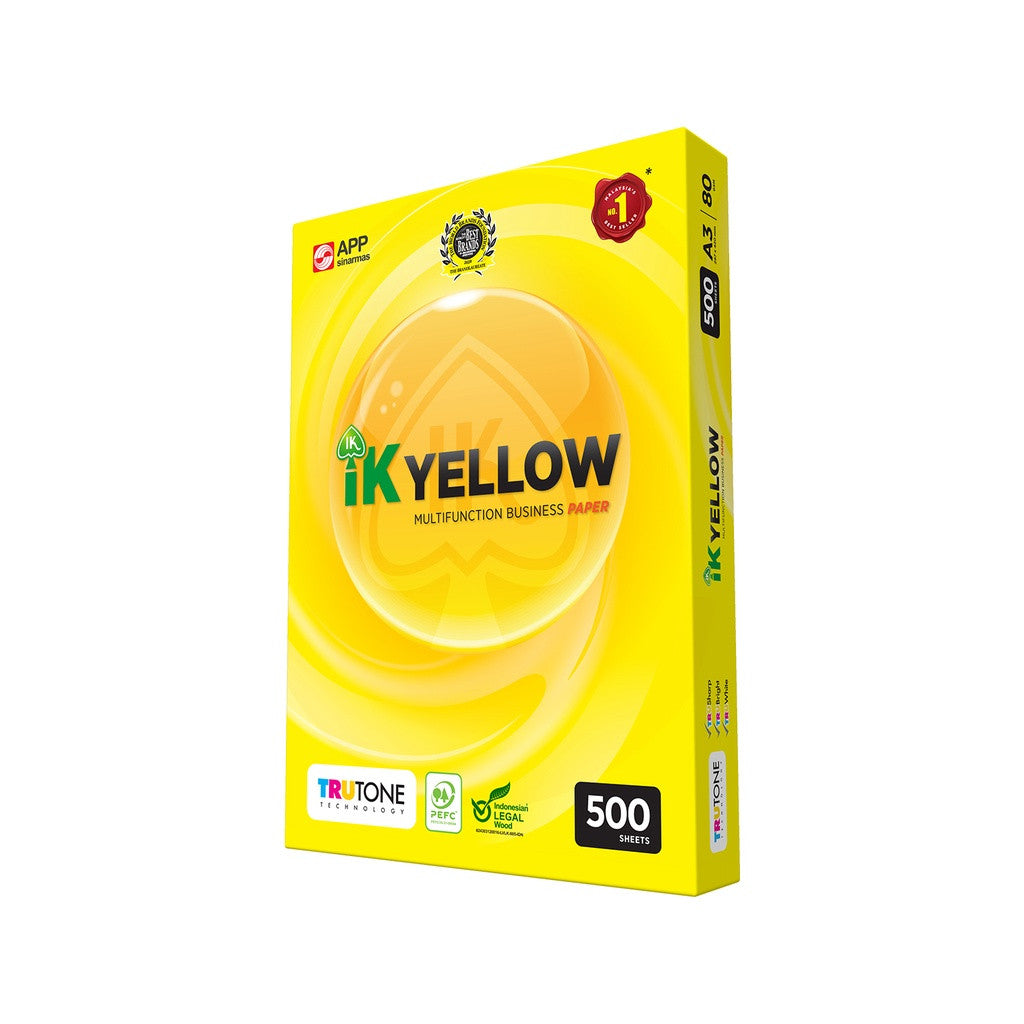 A3 80gsm IK Yellow Paper 500s