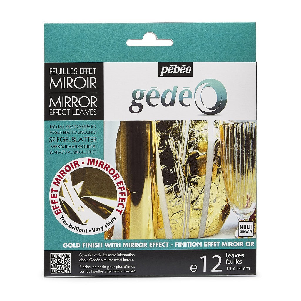 [WETAS] GEDEO Mirror Effect & DECO Gold Leaves for Craft Decor DIY 12pcs/pack