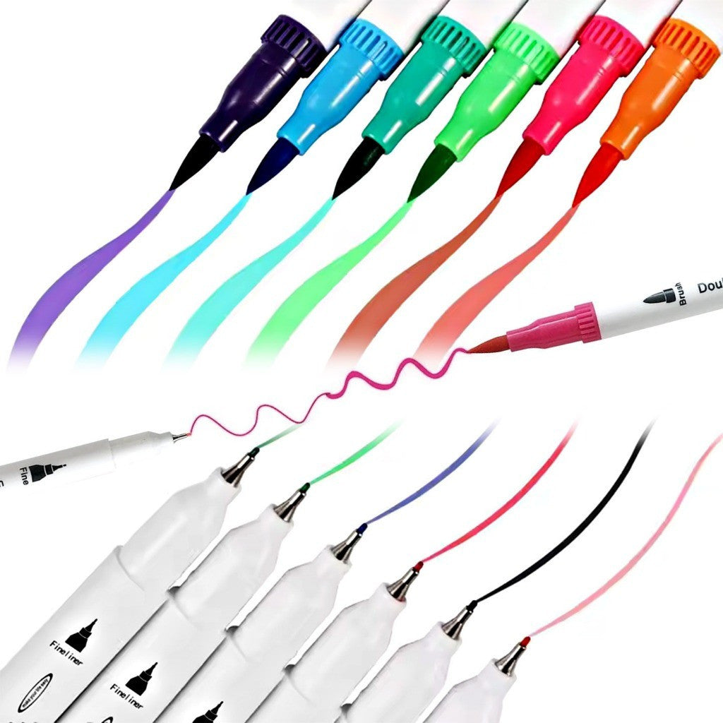 [WETAS] AW-008 Watercolour Marker Dual Tip Brush Pen Set Drawing Art Supplies Marker Pen Set Twin Tip Marker Pen Colour