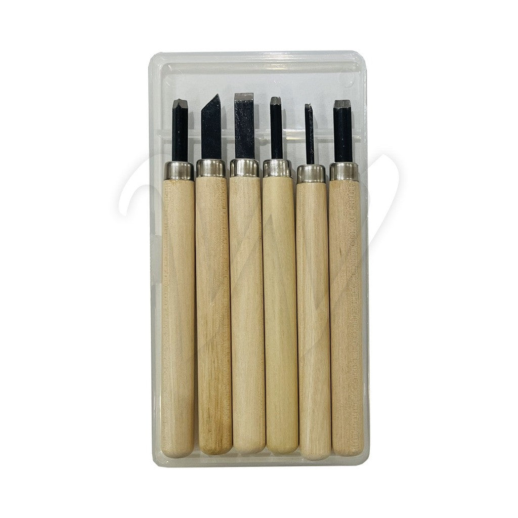 [WESTSTAR] Bamboo Handle Carving Tool Set/ Carving Knife / Art Tools Sculpting /Alat Pahat Kayu Ukir -Set of 6pcs/10pcs