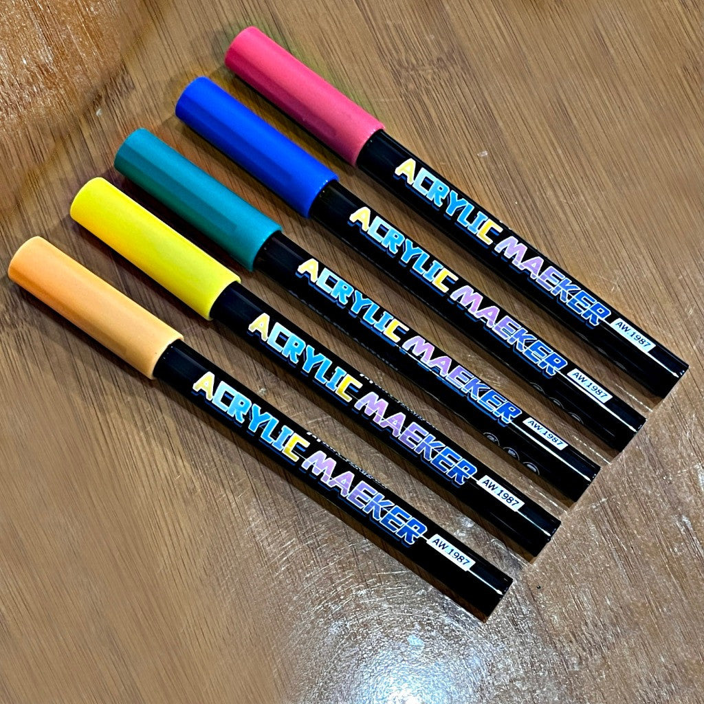 [WETAS] AW1987 Fine Nib Acrylic Marker Set | Quick-Dry Vibrant Colours | Waterproof | Art, Craft, Drawing, DIY