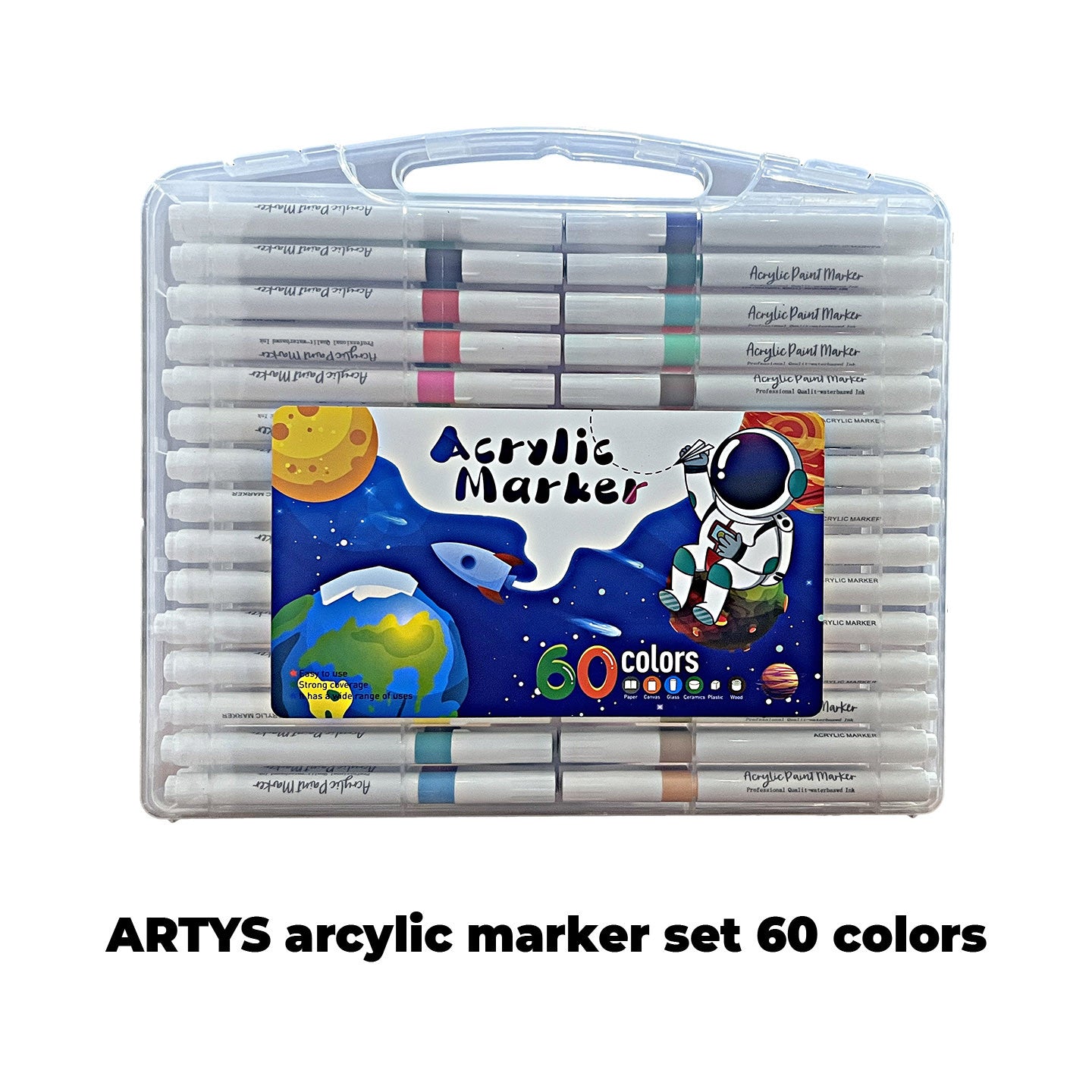 WETAS] AW2302 ARTYS Acrylic Marker Set Students Acrylic Paint Marker Arcylic Marker Drawing Painting 12/24/36/48/60/80c