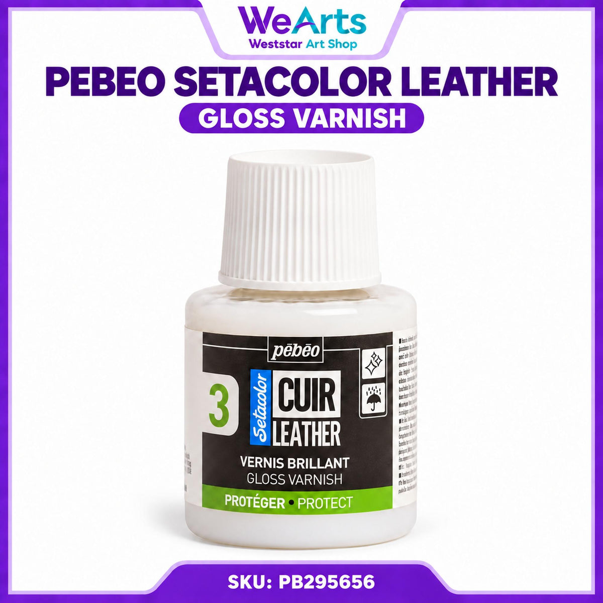 [WEARTS] PEBEO SETACOLOR LEATHER MEDIUM 110ML - GLOSS VARNISH