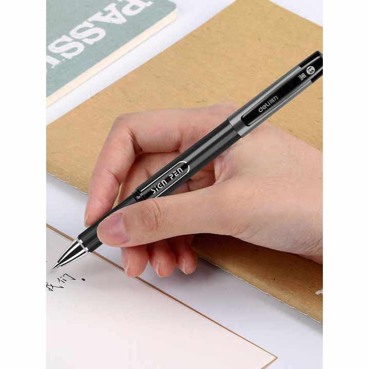 [WETAS] Deli S73 Sign Gel Pe 1.0mm Signature Pens Smooth Writing- Black