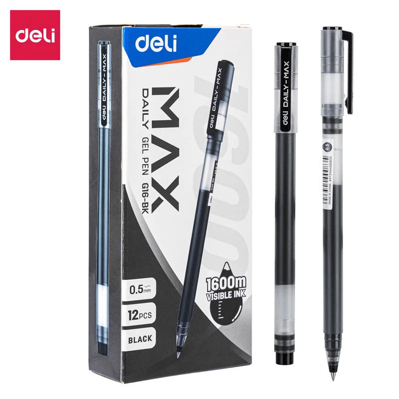 [WETAS] DELI EG16 MAX Gel pen 0.5mm BLACK / BLUE - Single pc