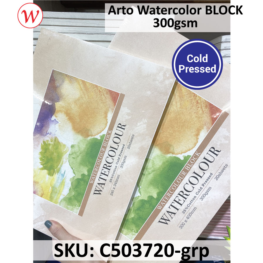 Arto Glued 4side Watercolor BLOCK | 300gsm