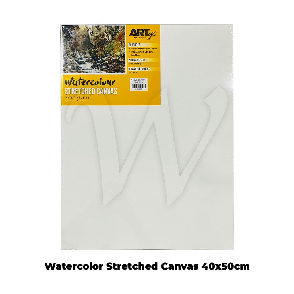 ARTYS Watercolour Canvas Stretched Canvas for Watercolour Painting Frame Kanvas Lukis Drawing Canvas
