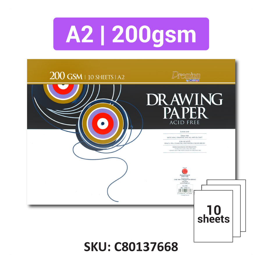 A2 Campap Drawing Paper - 135gsm, 165gsm, 200gsm