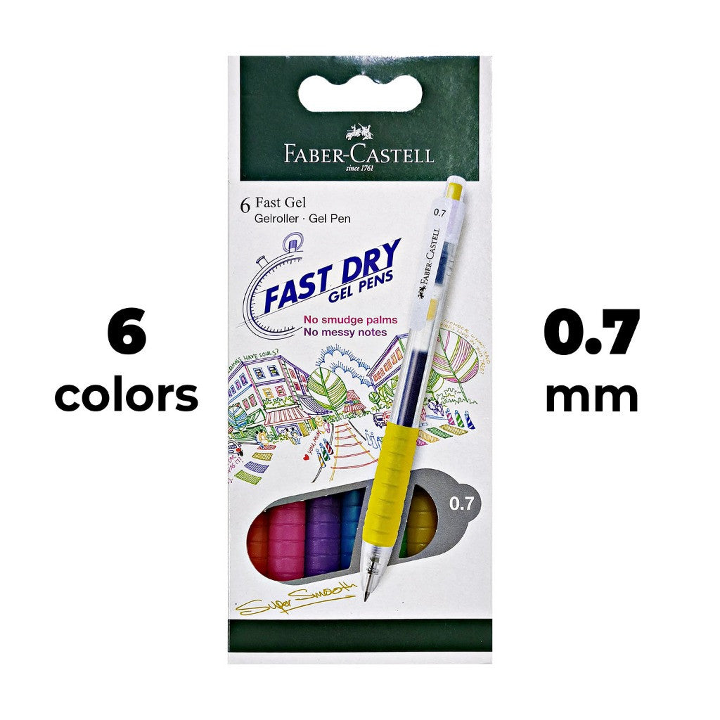 [WE-ARTS] Faber Fast Gel Pen Set of 4 colours / 6 colours