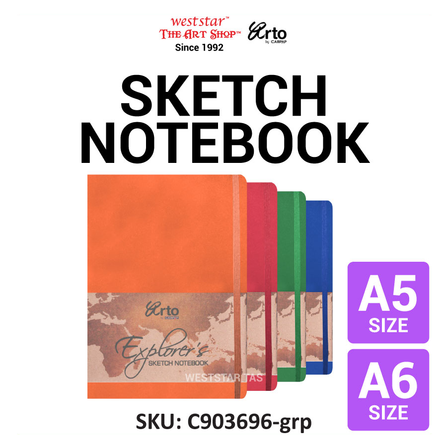 A5, A6 Arto Explorer Sketch Book (160pages) (120gsm)