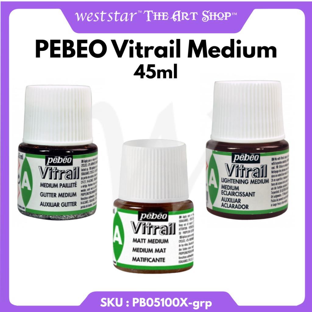 [WE-ARTS] PEBEO Vitrail Medium 45ml Lightening Medium, Matt Medium , Glitter Medium Vitrail Medium 45ml