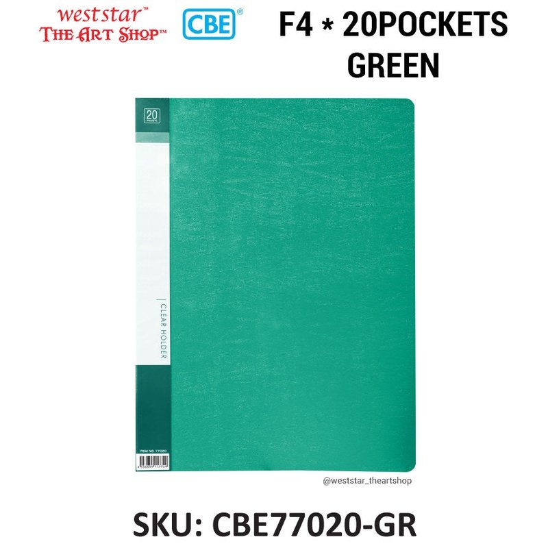 F4 PP Clear Holder (CBE77020) | 20pockets (send random color)