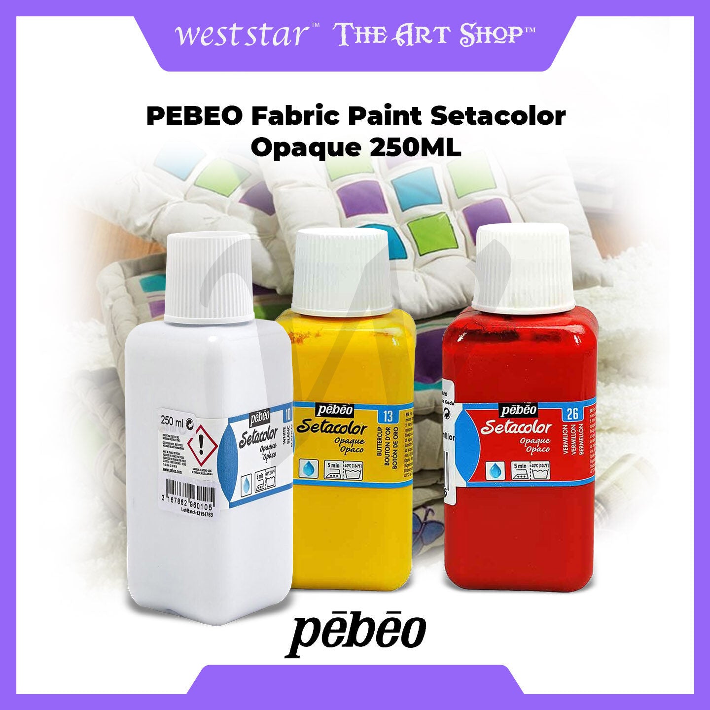 PEBEO Fabric Paint SETACOLOR OPAQUE 250ML