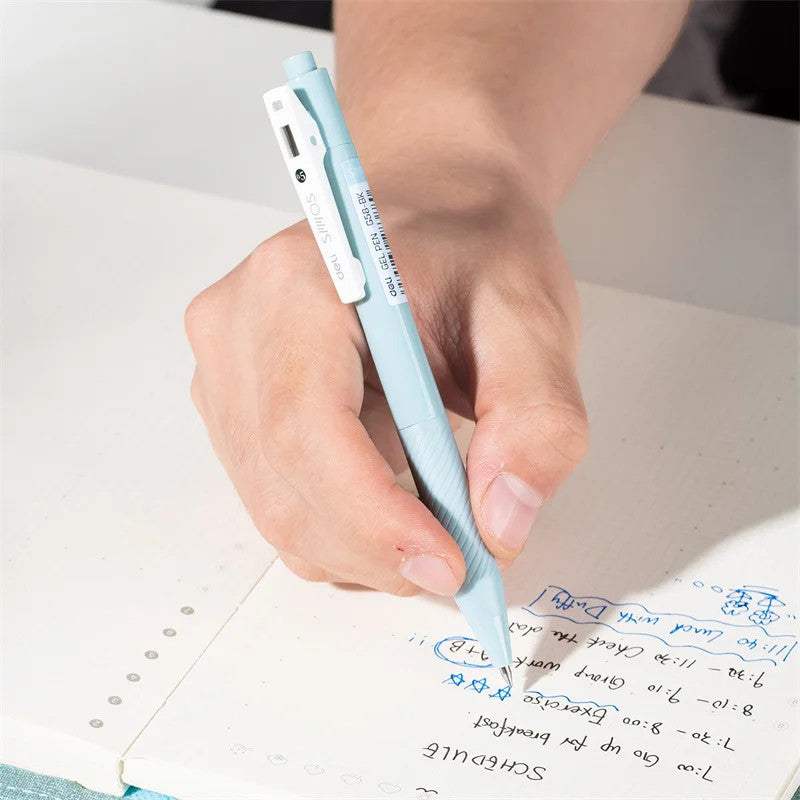 [WETAS] DELI EG58 Gel Pen Comfort Grip Smooth Writing 0.5mm (BLUE / BLACK ) - Single pc