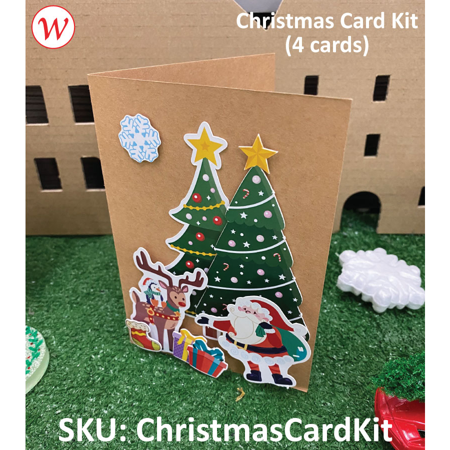 DIY Christmas Card Kit | Handmade Christmas Card (4 Cards)