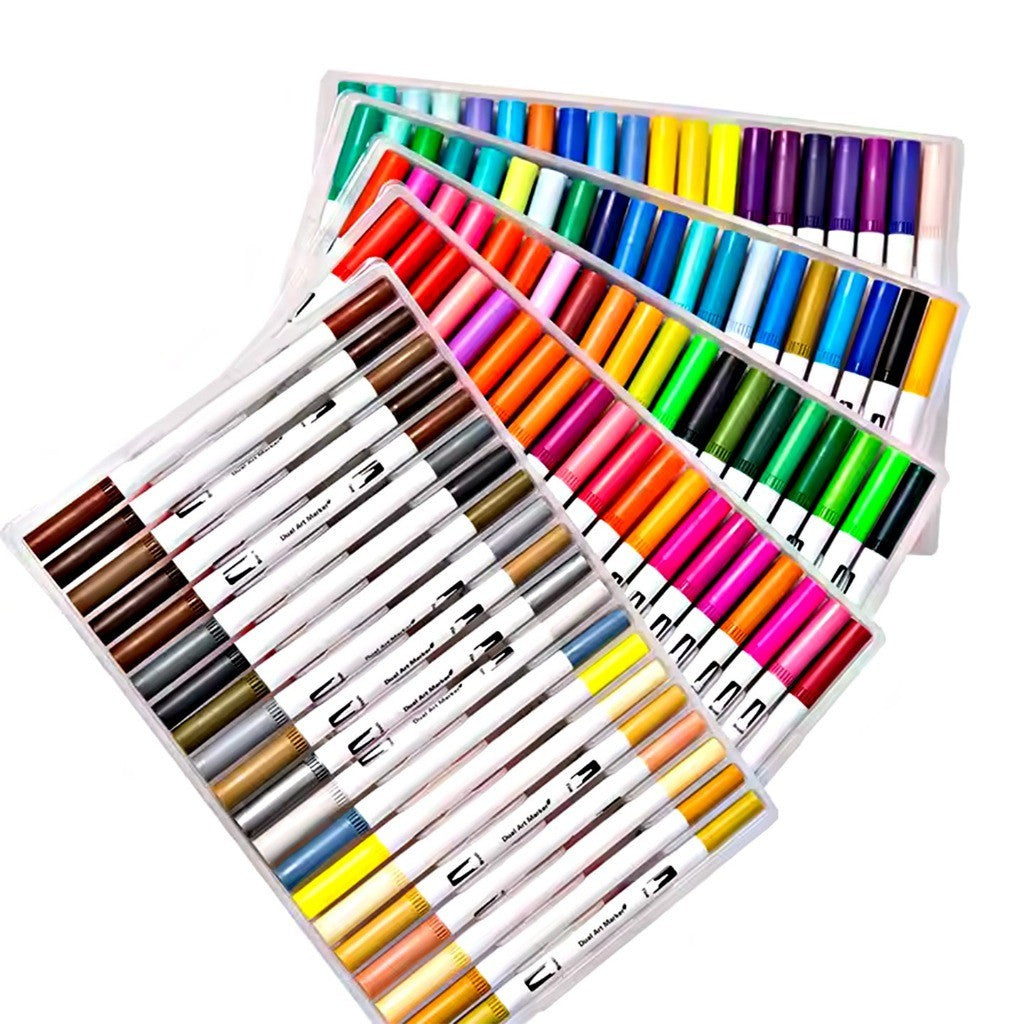 [WETAS] AW-008 Watercolour Marker Dual Tip Brush Pen Set Drawing Art Supplies Marker Pen Set Twin Tip Marker Pen Colour