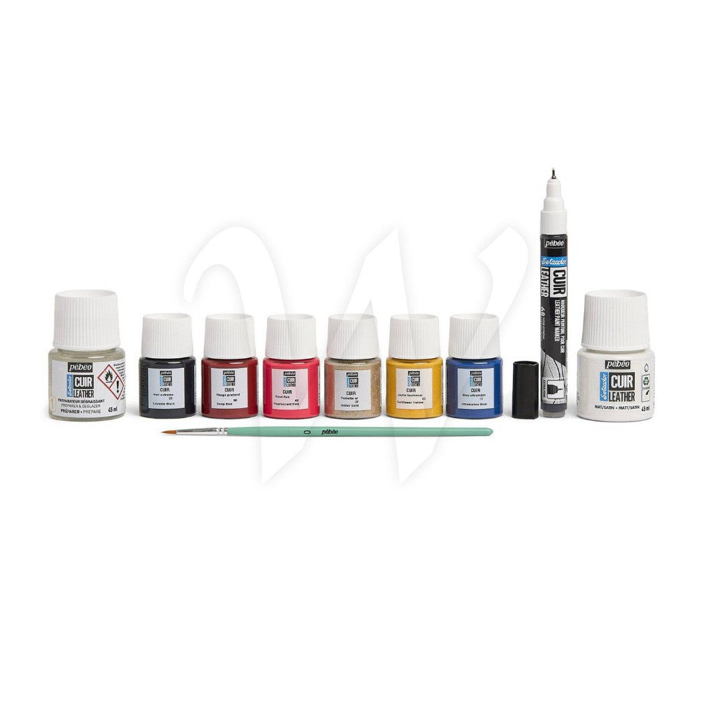 [WESTSTAR] PEBEO Setacolor Leather Selection Box Set / Setacolor Cuir Leather Paint Set