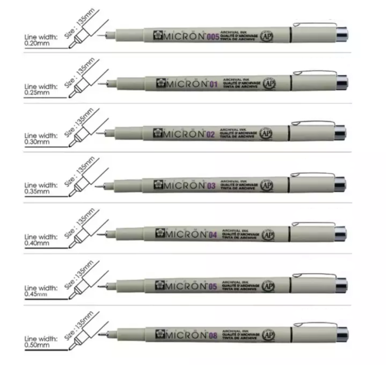 [WESTSTAR] Sakura Pigma Micron Pen Drawing Pen Black ( 003 / 005 / 01 / 02 / 03 / 04 / 05 / 08 / 1 / PN )