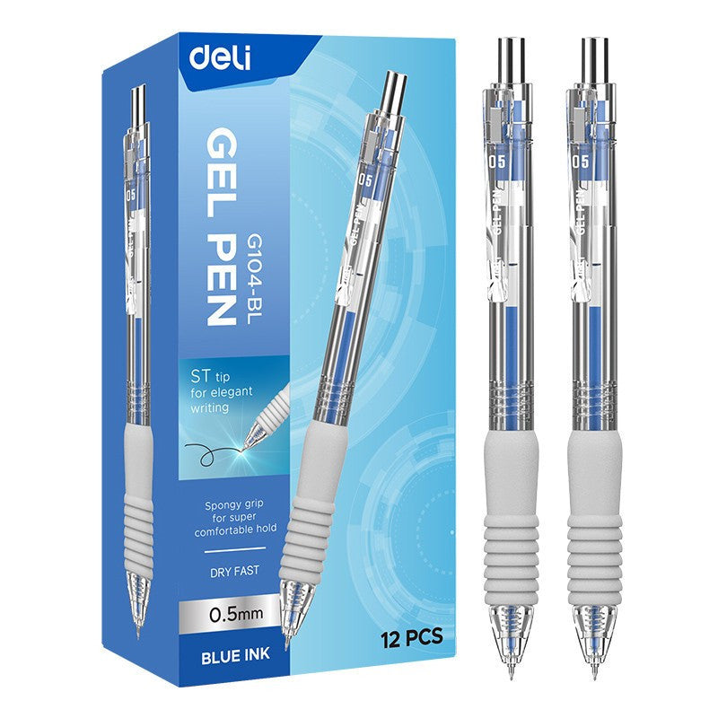 [WETAS] DELI Gel Pen 0.5mm Deli EG104 ST Tip 0.5mm Gel Pen Quick-Dry Ink for School Exams & Office Writing - Single pc