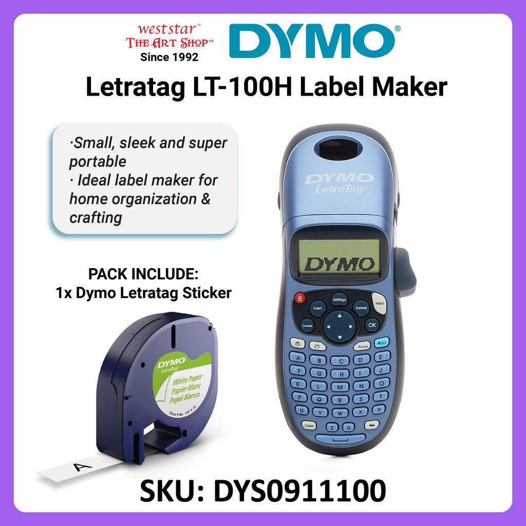 [WESTSTAR TAS] DYMO Letratag LT-100H Label Maker , Handheld Label Maker for Office Home Organization & Craft