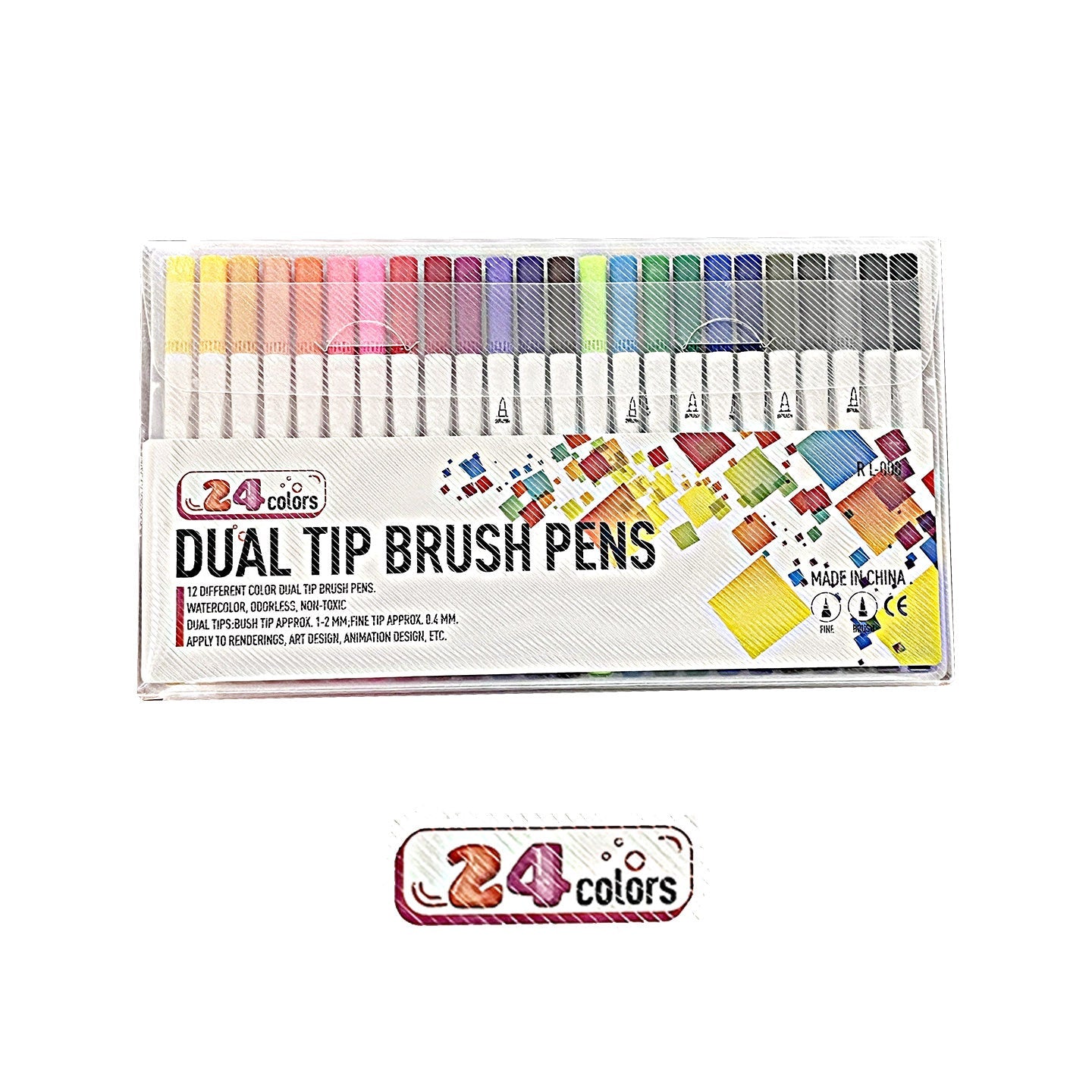 [WETAS] AW-008 Watercolour Marker Dual Tip Brush Pen Set Drawing Art Supplies Marker Pen Set Twin Tip Marker Pen Colour