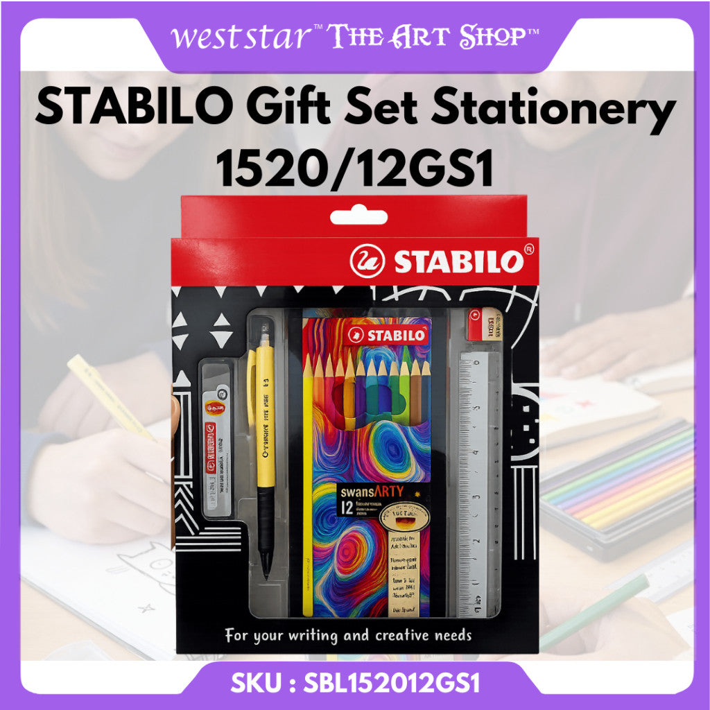 [WE-ARTS] STABILO Gift Set Value Pack Gift Set Stationery 1520/12GS1 Gift Set Stabilo Swan Arty Warna Pencil Murah