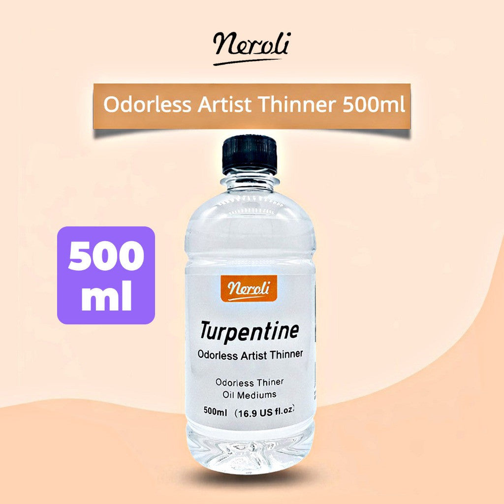 Neroli Turpentine Odourless Thinner Oil Medium For Oil Painting - 120ml & 500ml