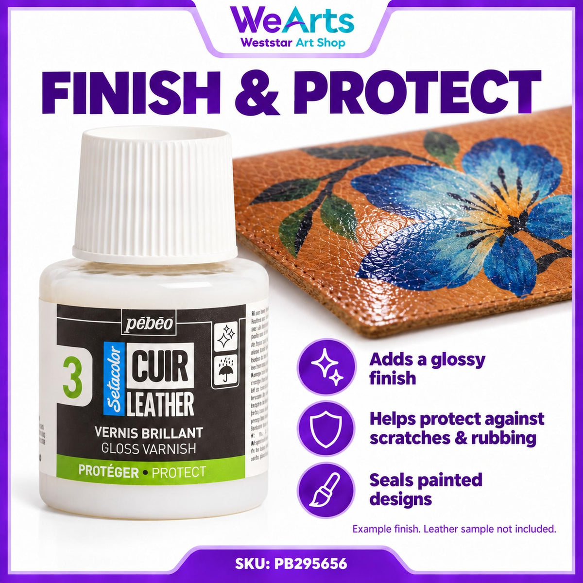[WEARTS] PEBEO SETACOLOR LEATHER MEDIUM 110ML - GLOSS VARNISH