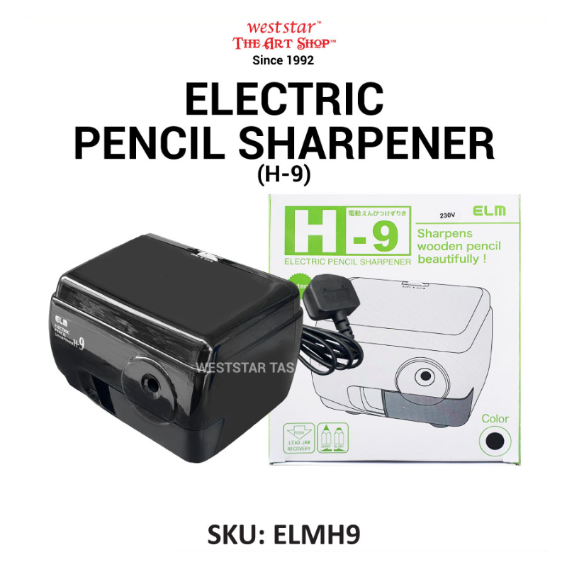 Electric Pencil Sharpener (ELM H-9), Heavy Duty Classroom Sharpener, Studio, Office