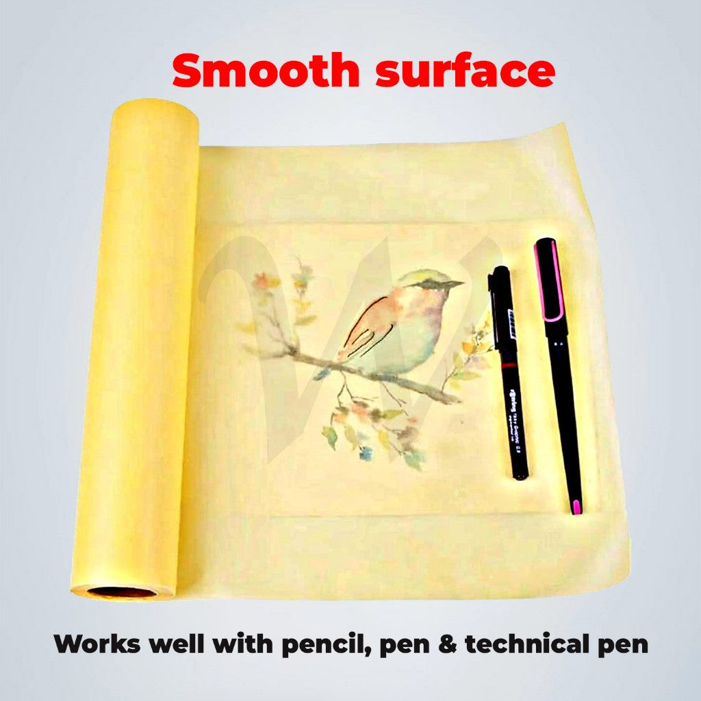 Butter Paper Roll YELLOW  for Sketching & Drawing - 15g  (30cm / 46cm*50 yard )
