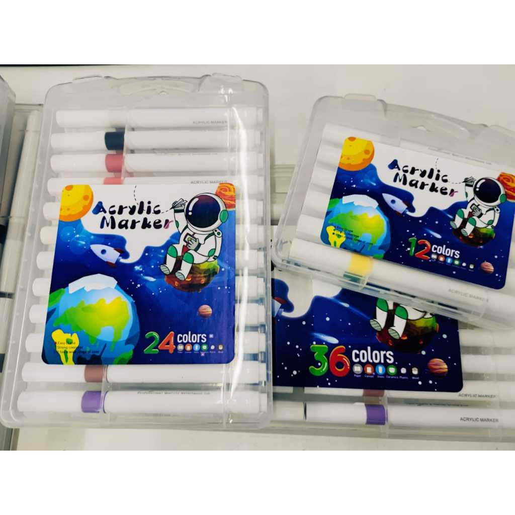 ARTYS Acrylic Marker Set Students Acrylic Paint Marker Arcylic Marker Drawing Painting 12/24/36/48/60/80colour