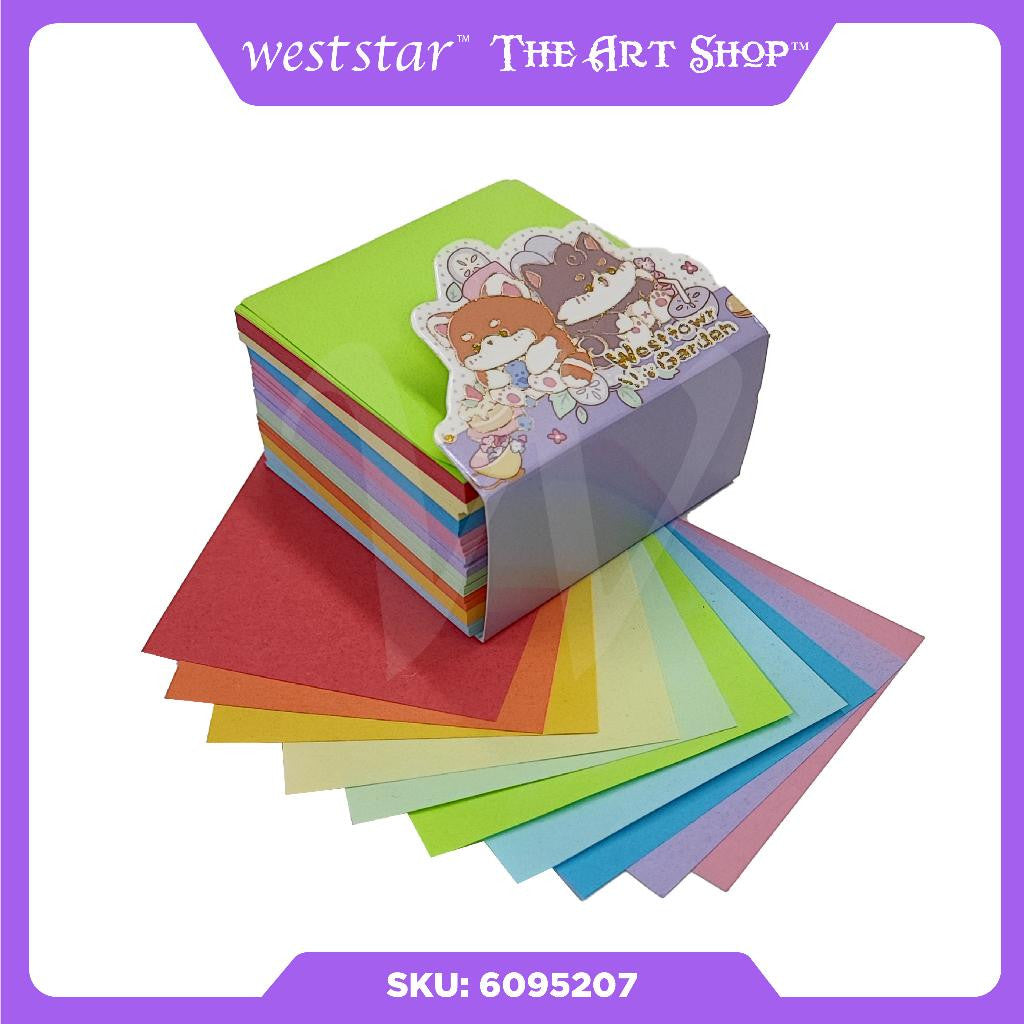 Origami Paper Crane Square Paper Folded Papercraft Kertas Colorful DIY Paper Folding Paper