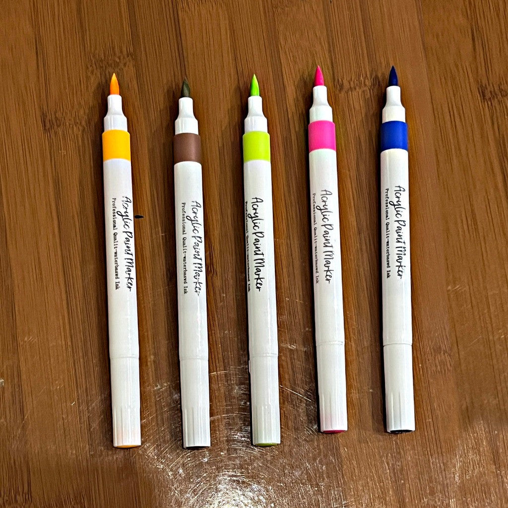 AW-1996 Art Walker Acrylic Marker Set SOFT NIB Acrylic Marker Set | 12/24/36/48/60/80 Colors,Vibrant Smooth Ink