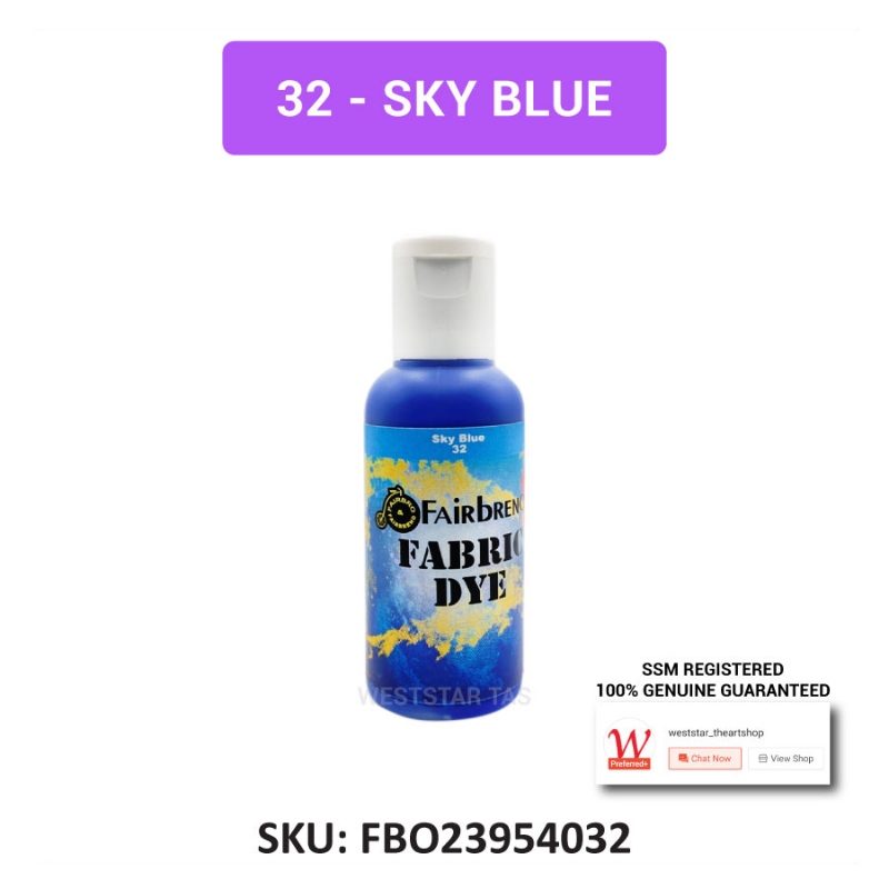 Fairbreno Fabric Dye 60ml (Paint directly, also suitable for Silkscreen printing, Stamp, Stencilling)