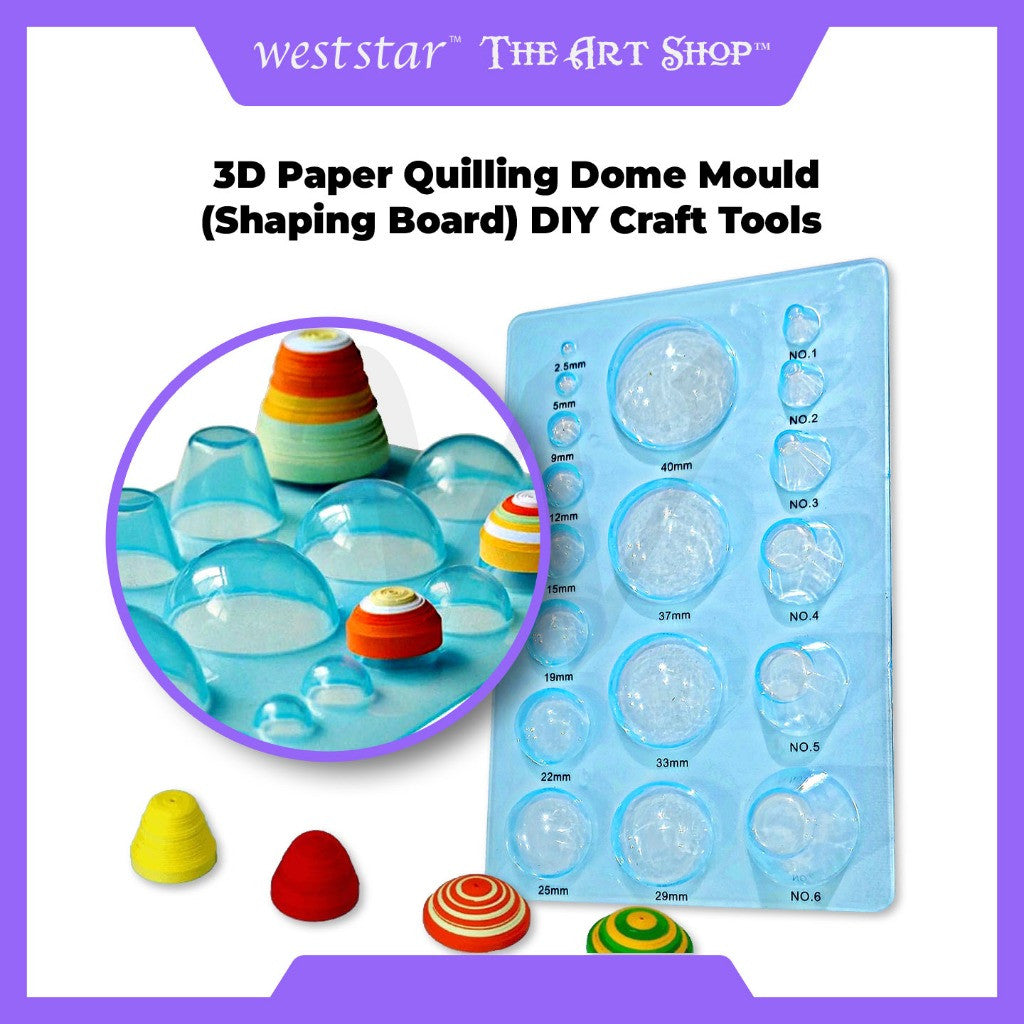 [WE-ARTS] 3D Paper Quilling Dome Mould (Shaping Board) Alat Quilling Kertas DIY Craft Tools