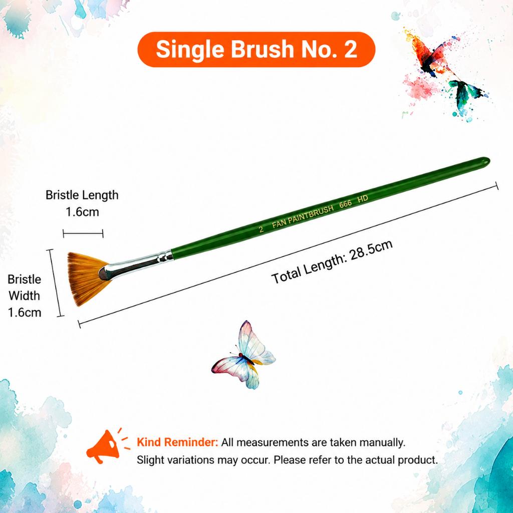 Artist Nylon Fan Paint Brush SX2