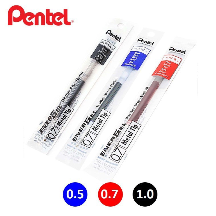 [WETAS] Pentel Energel Refill 0.5mm /0.7mm /1.0mm (Black / Blue / Red)