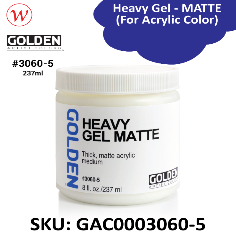 Golden Heavy Gel - MATTE | (For Acrylic Color)