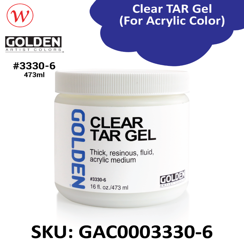 GOLDEN Acrylic Gel Mediums Clear Tar Resin Gel 16 oz