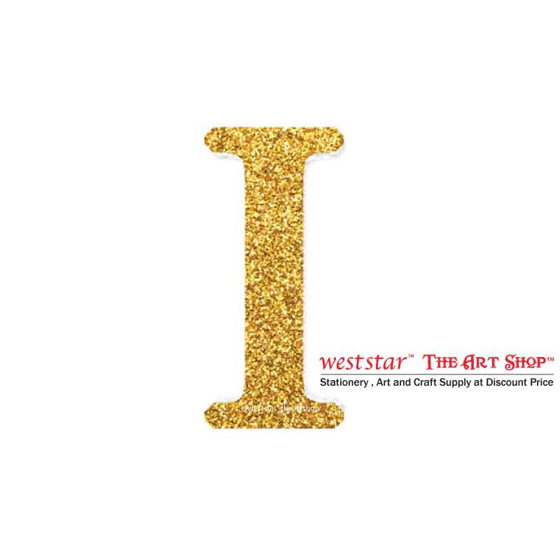 Styrofoam - Alphabet with Gold Glitter