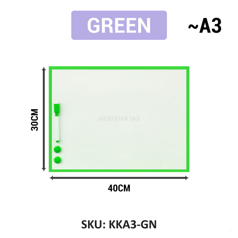 Writebest KIKI Magnetic Whiteboard A5, A4, A3