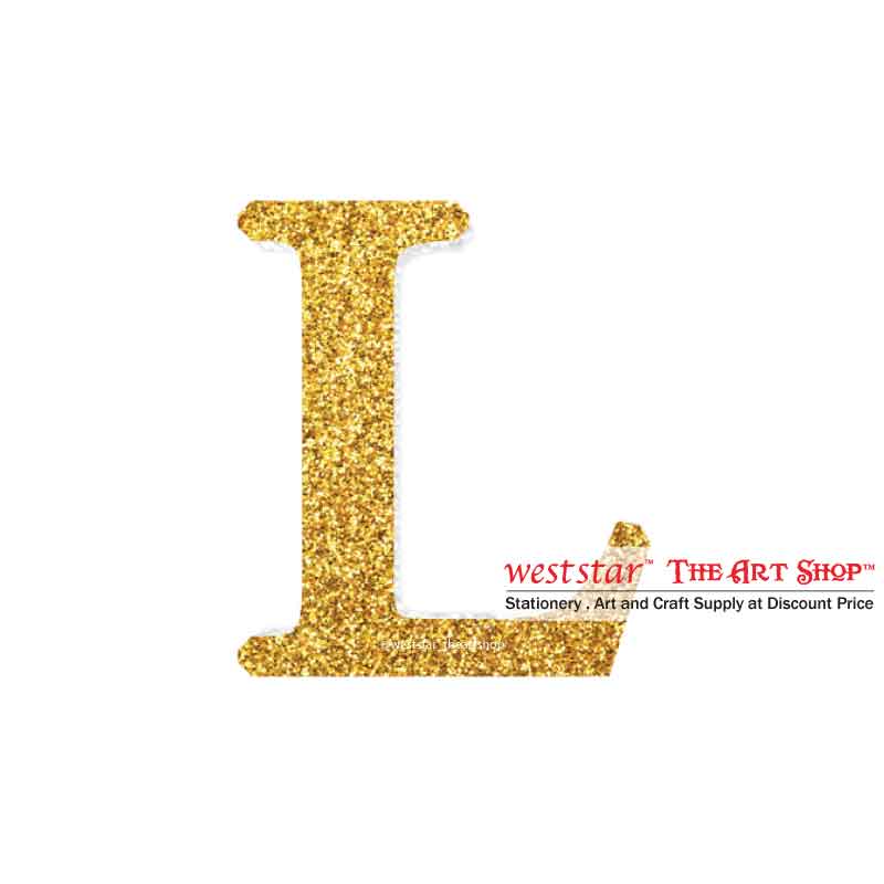 Styrofoam - Alphabet with Gold Glitter