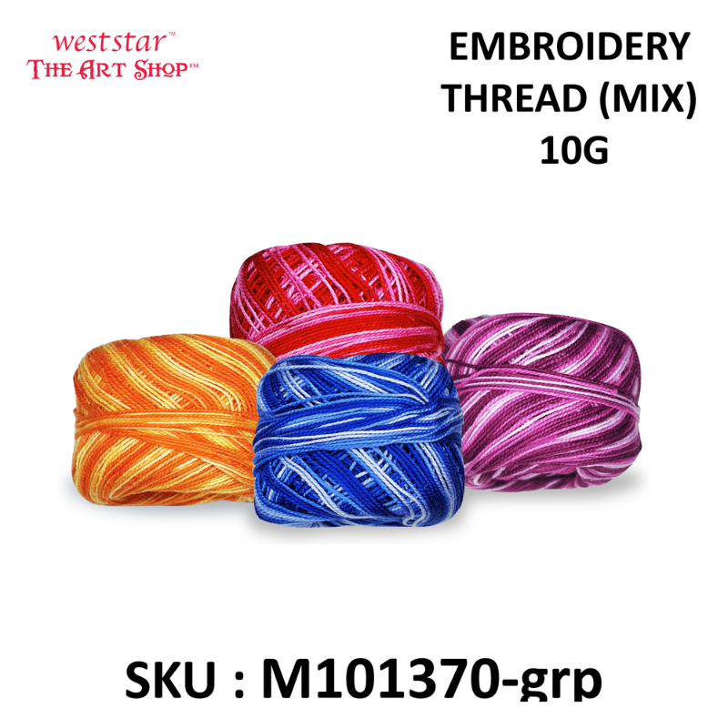 Embroidery Thread (MIX)  10G - ASSORTED COLOR
