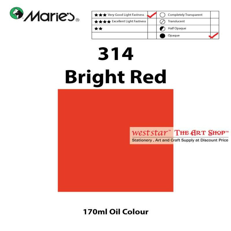 Marie's Oil Color, Oil Paint 170ml - SIngle Tube (>50 colors)