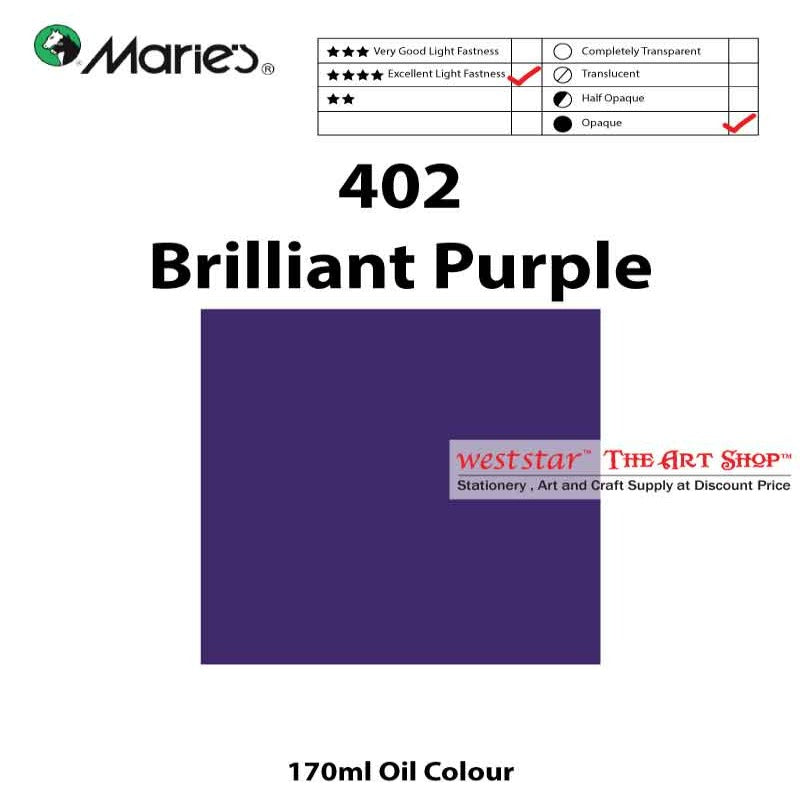 Marie's Oil Color, Oil Paint 170ml - SIngle Tube (>50 colors)