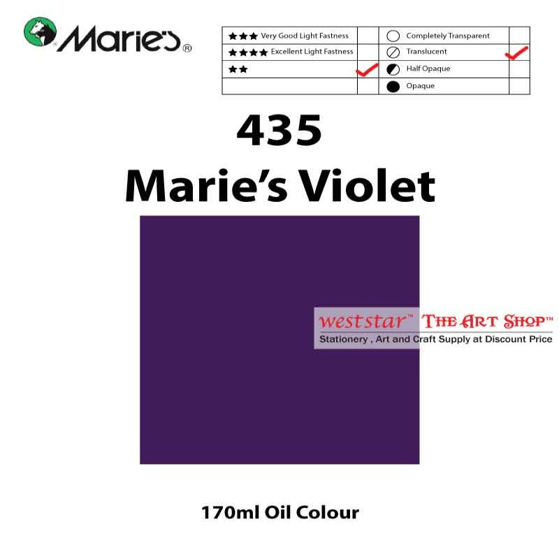 Marie's Oil Color, Oil Paint 170ml - SIngle Tube (>50 colors)