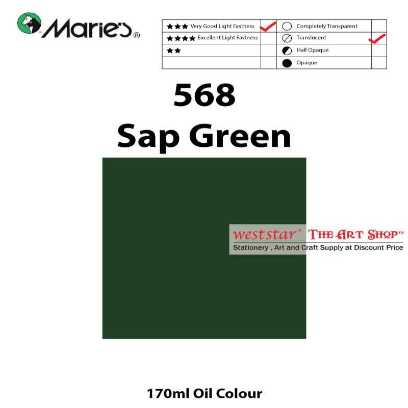 Marie's Oil Color, Oil Paint 170ml - SIngle Tube (>50 colors)