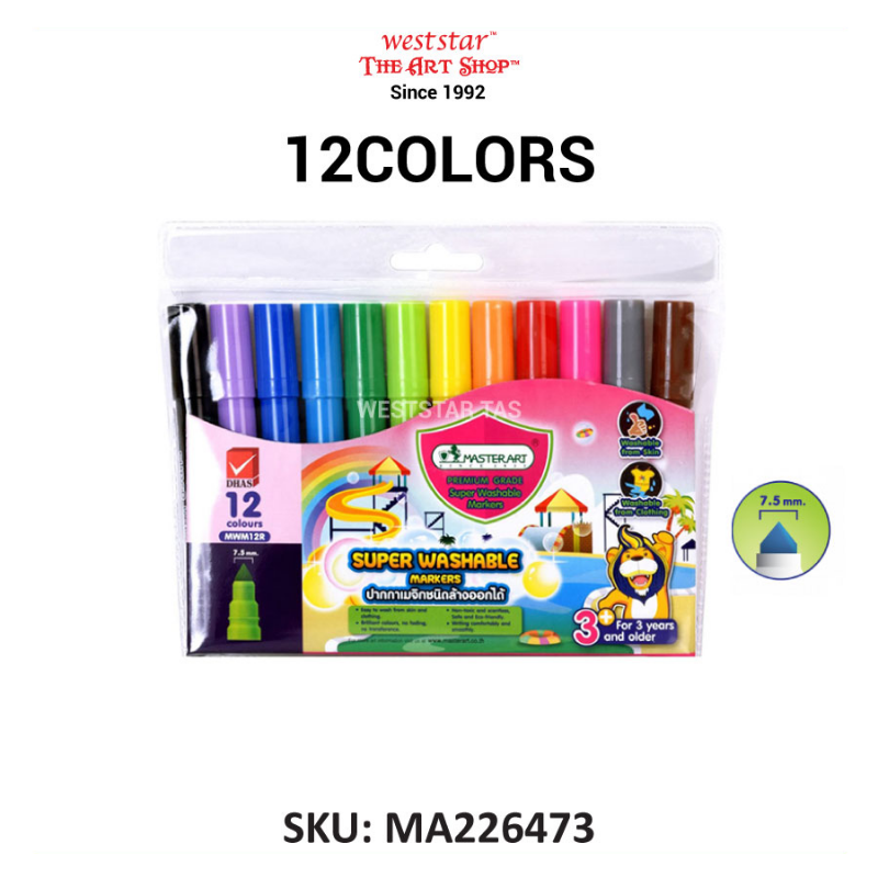 Master Art Washable Marker , Washable Color Marker | 12colors