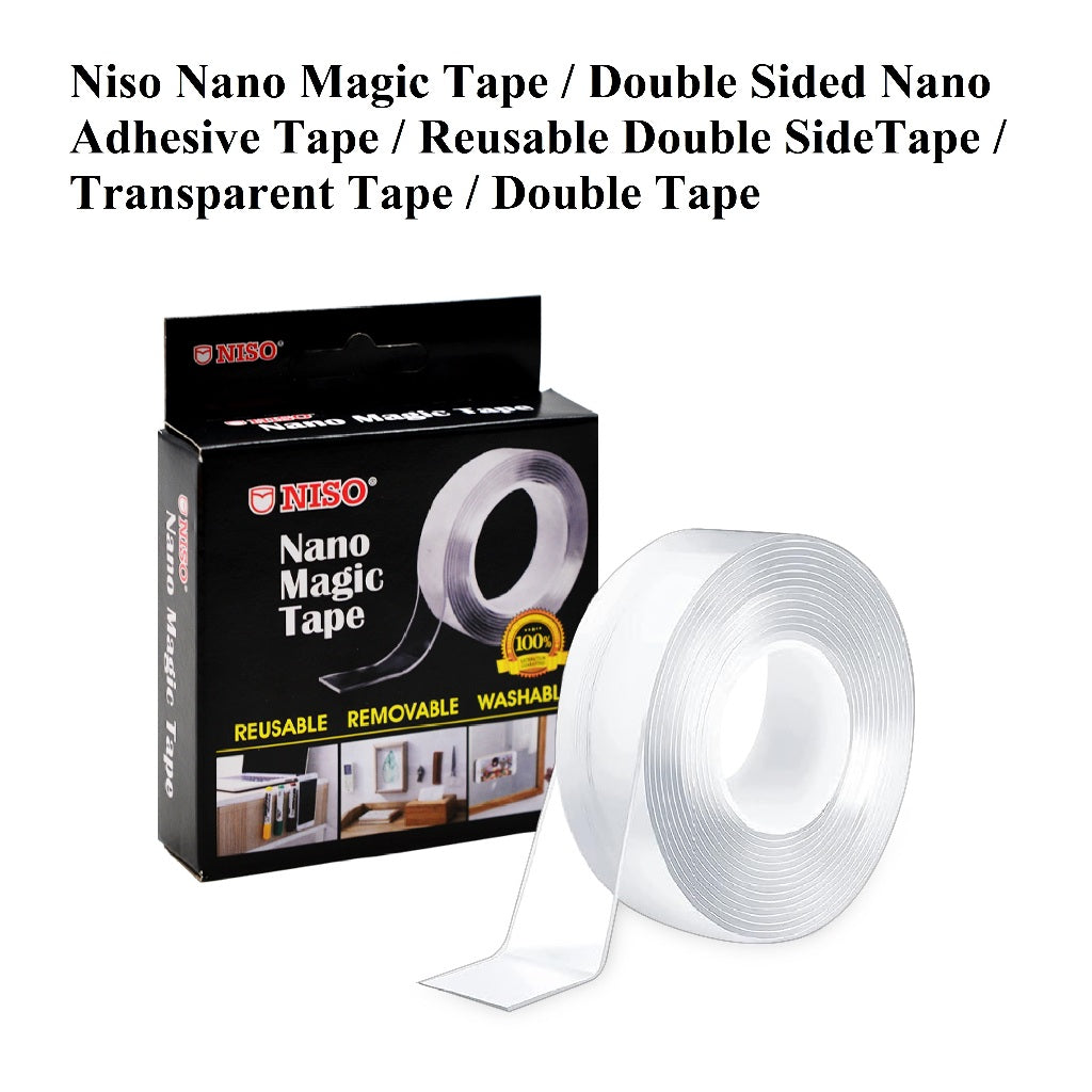 [WESTSTAR] NISO Nano Magic Tape (20mm *1.5m) / Double Sided Nano Adhesive Tape / Reusable Double Tape / Transparent Tape / Double Tape